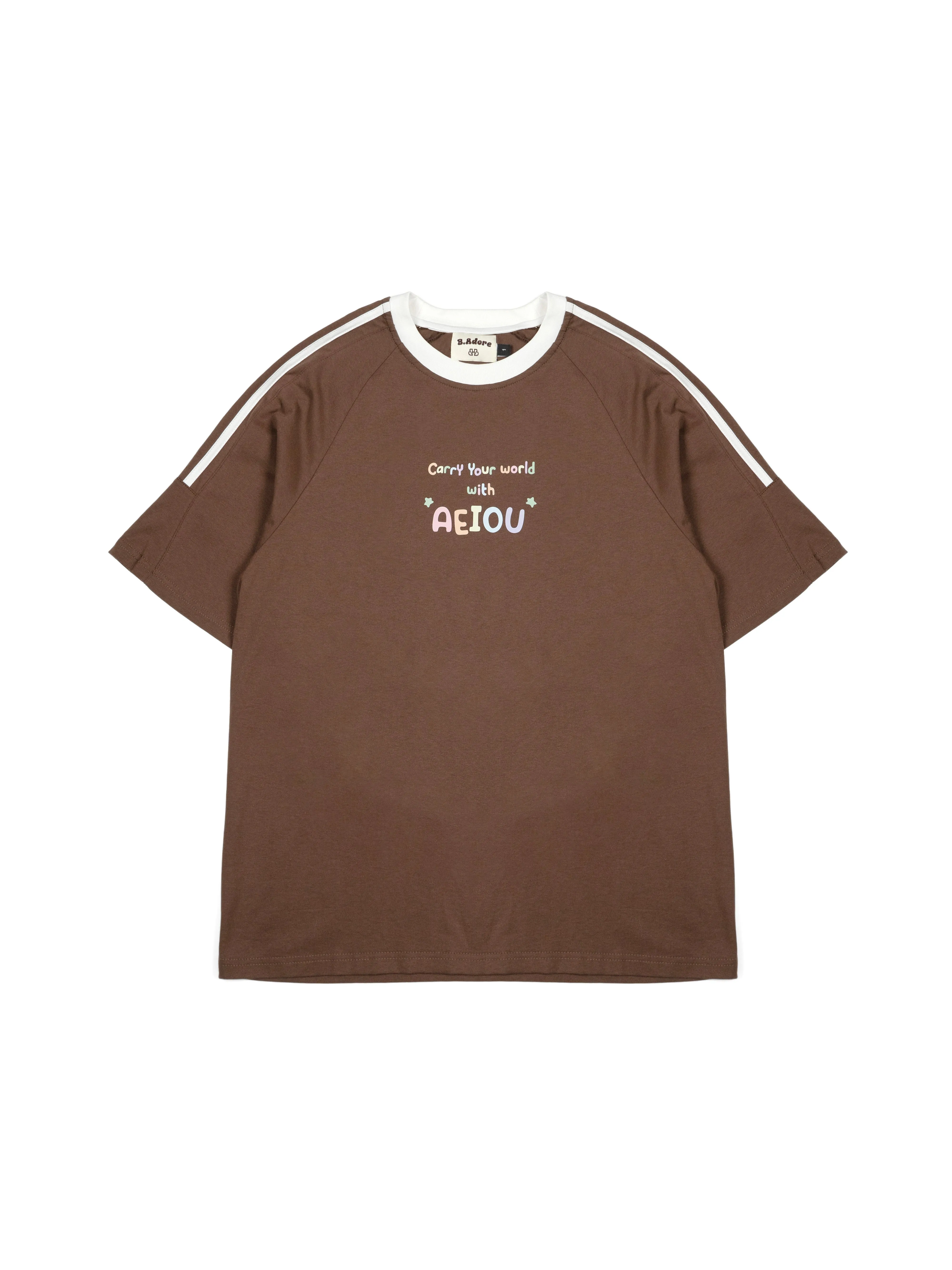 AEIOU T-Shirt Collection BROWN