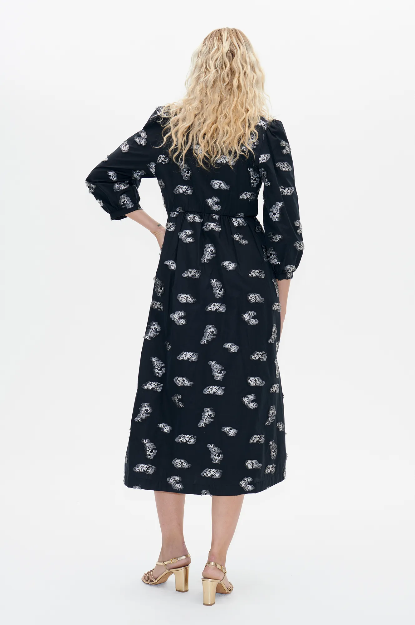 Baum Und Pferdgarten Asina Black Bouquet Jacquard Dress