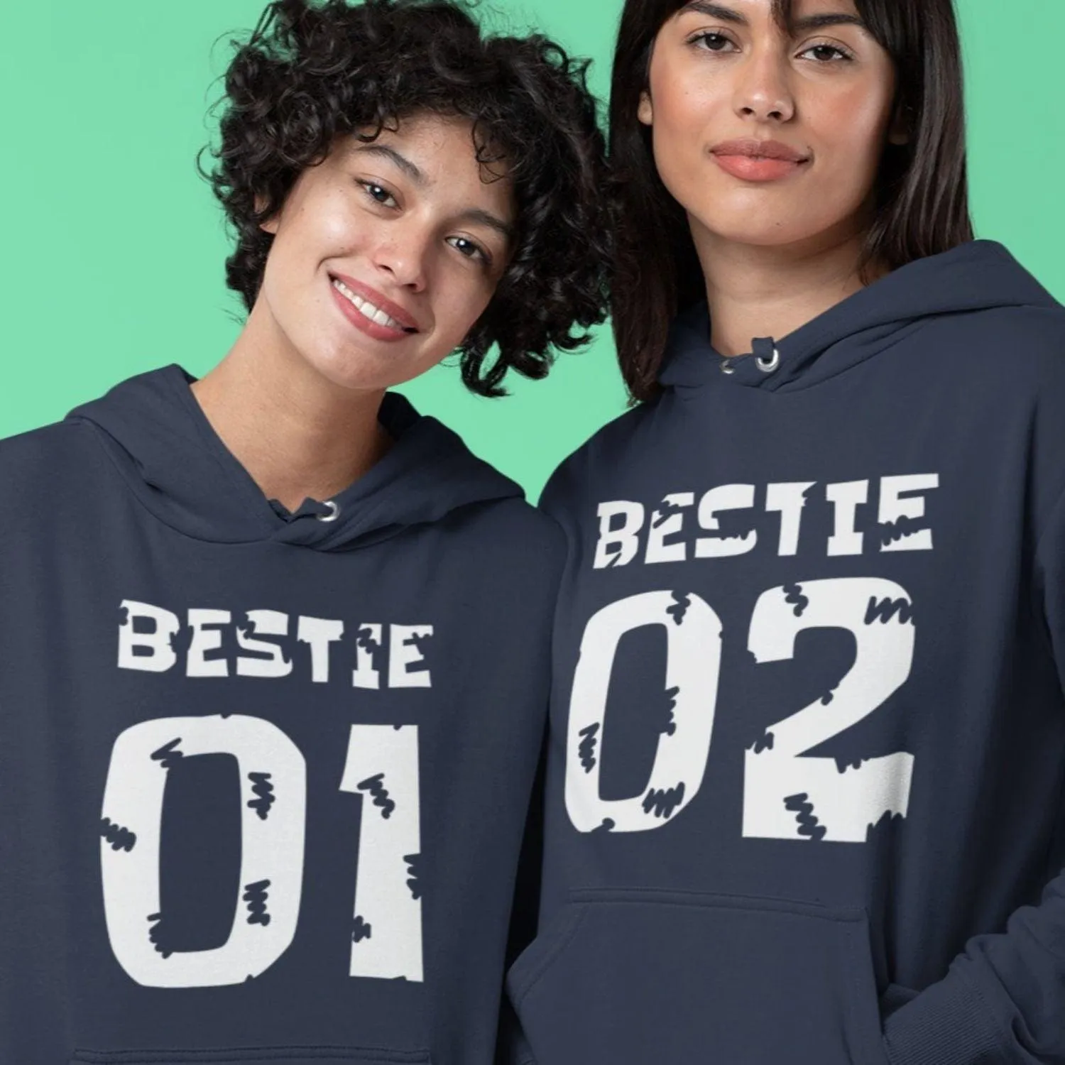 Bestie 01 & 02 Matching Outfits - Comfy BFF Sets - Perfect Best Friend Gifts