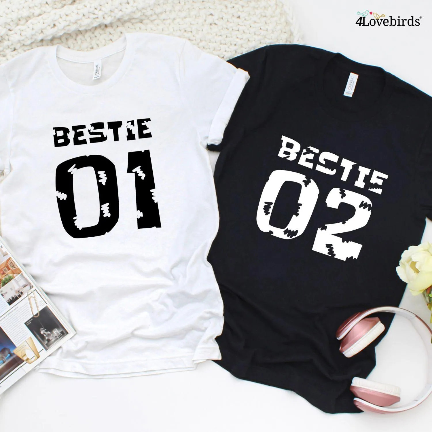 Bestie 01 & 02 Matching Outfits - Comfy BFF Sets - Perfect Best Friend Gifts