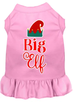 Big Elf Screen Print Dog Dress Light Pink Med