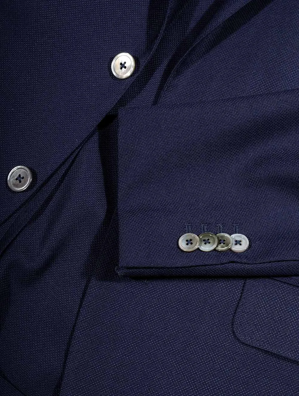 Birdseye Half Lined Jacket Navy