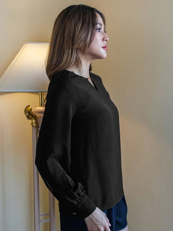 Black Plain Basic Top