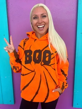 Boo Orange Twist Tie-Dye Hoodie