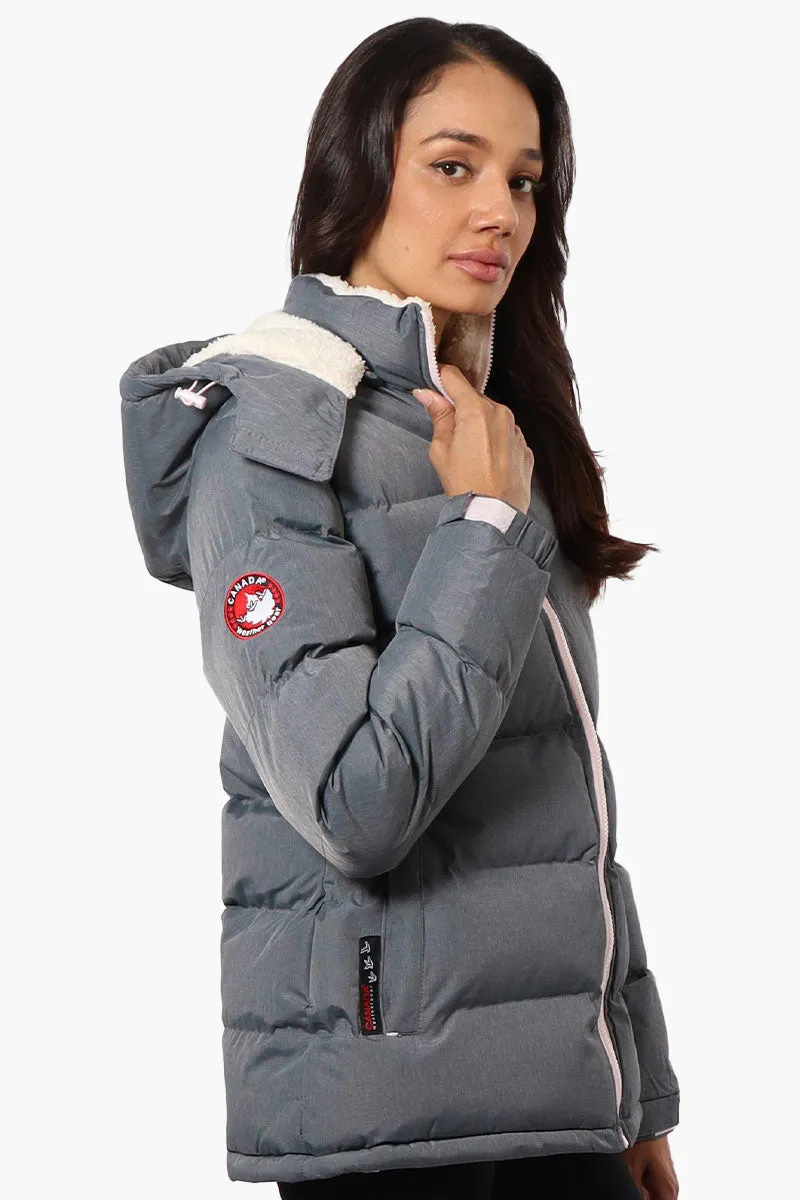 Canada Weather Gear Solid Bubble Bomber Jacket - Grey