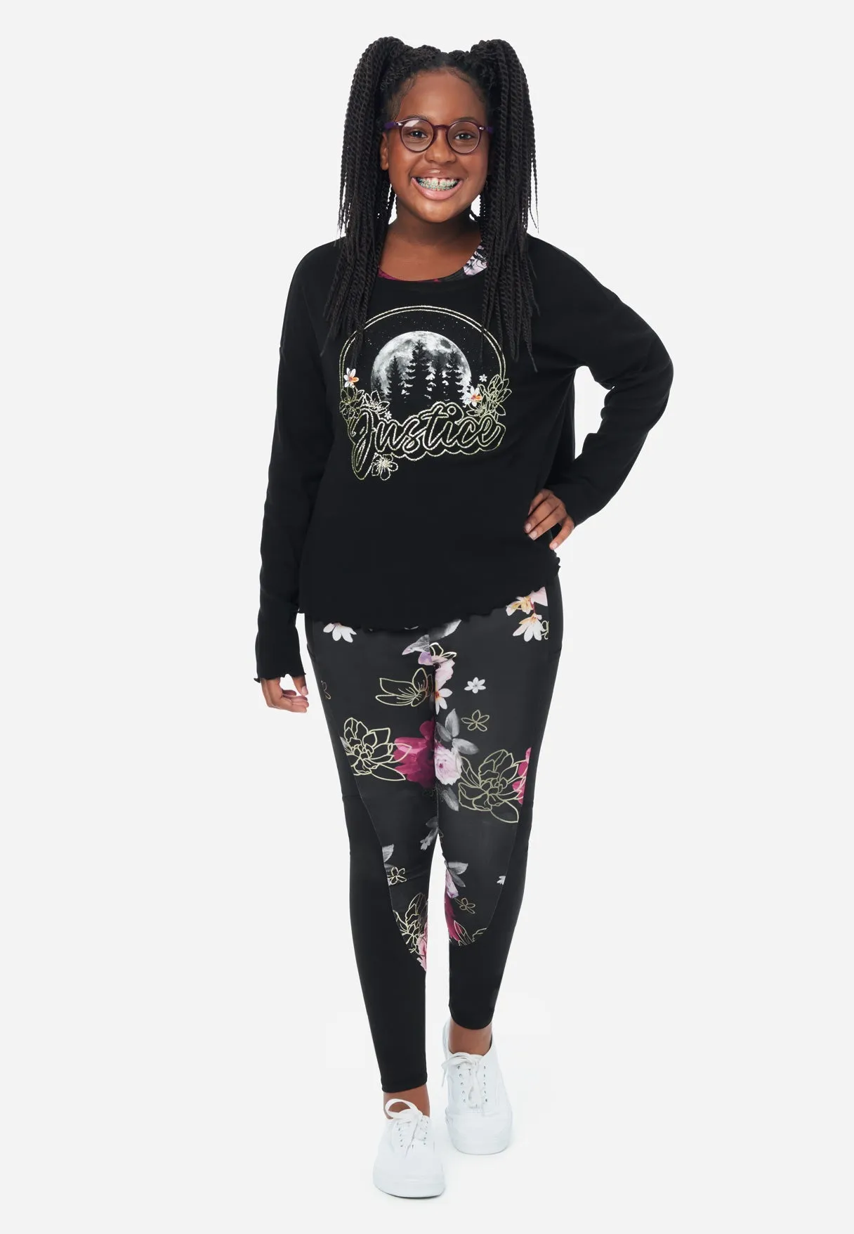 Collection X by Justice Color Block Full-Length Leggings