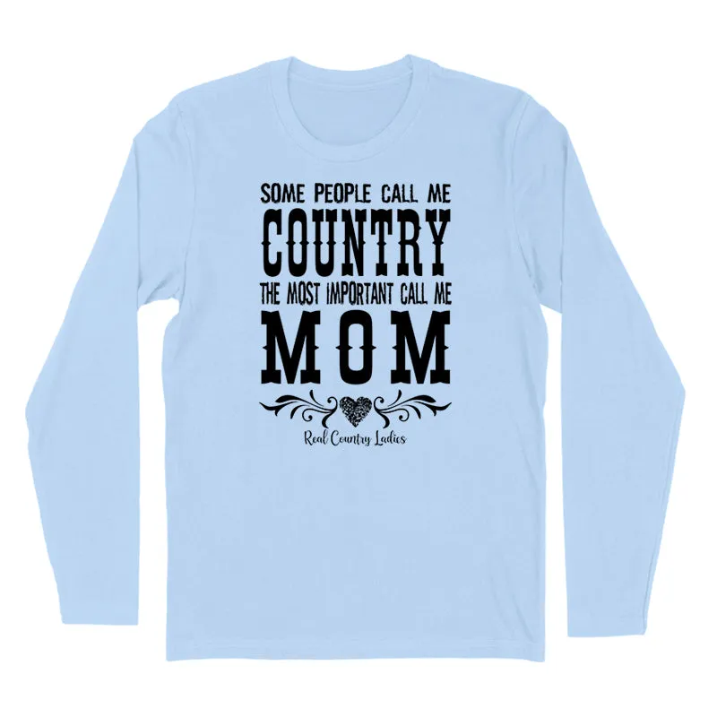 Country Mom Black Print Hoodies & Long Sleeves