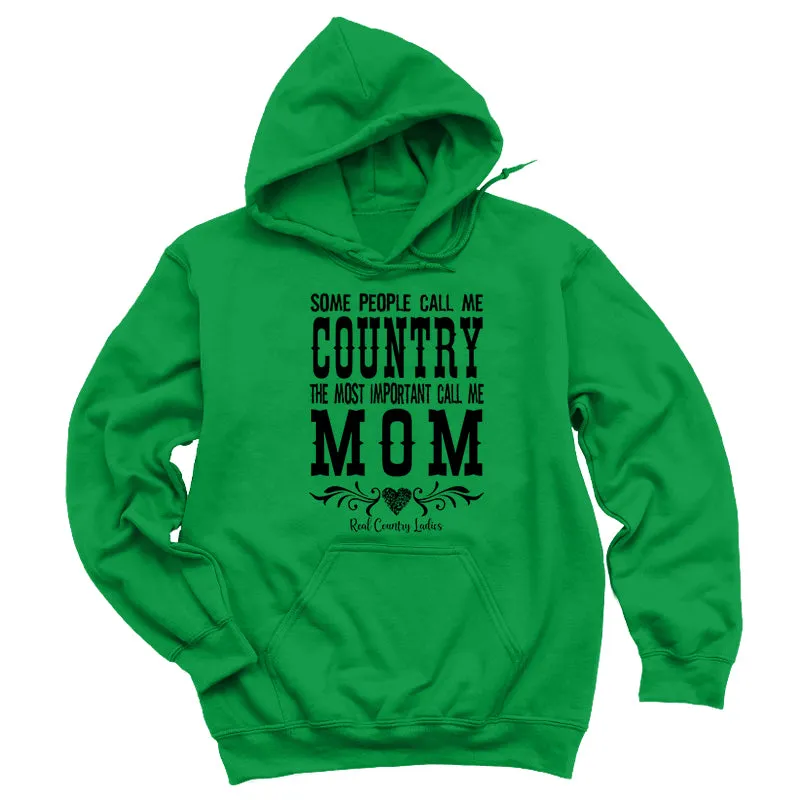 Country Mom Black Print Hoodies & Long Sleeves