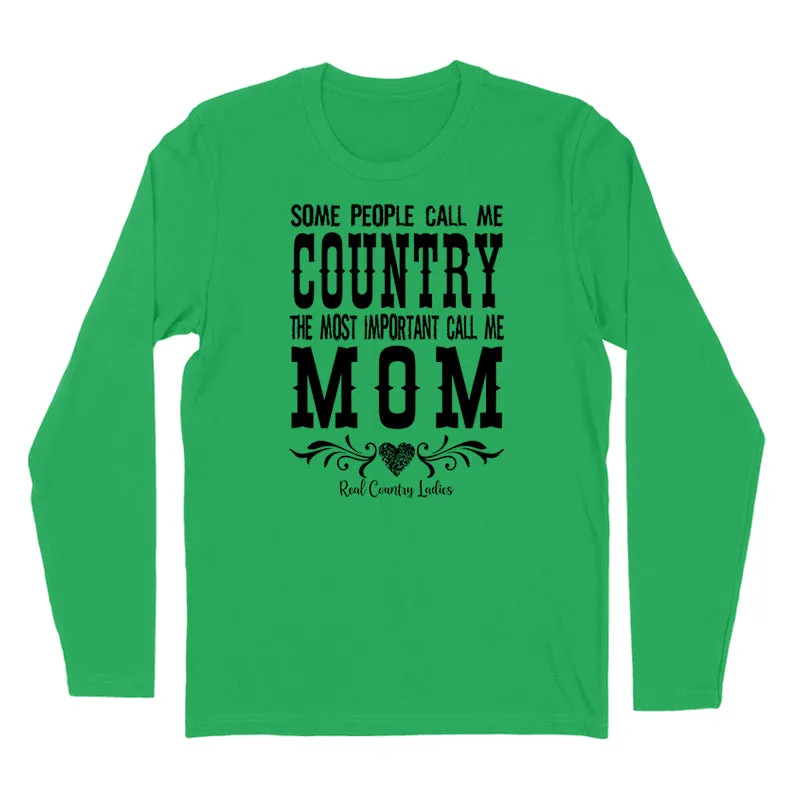 Country Mom Black Print Hoodies & Long Sleeves