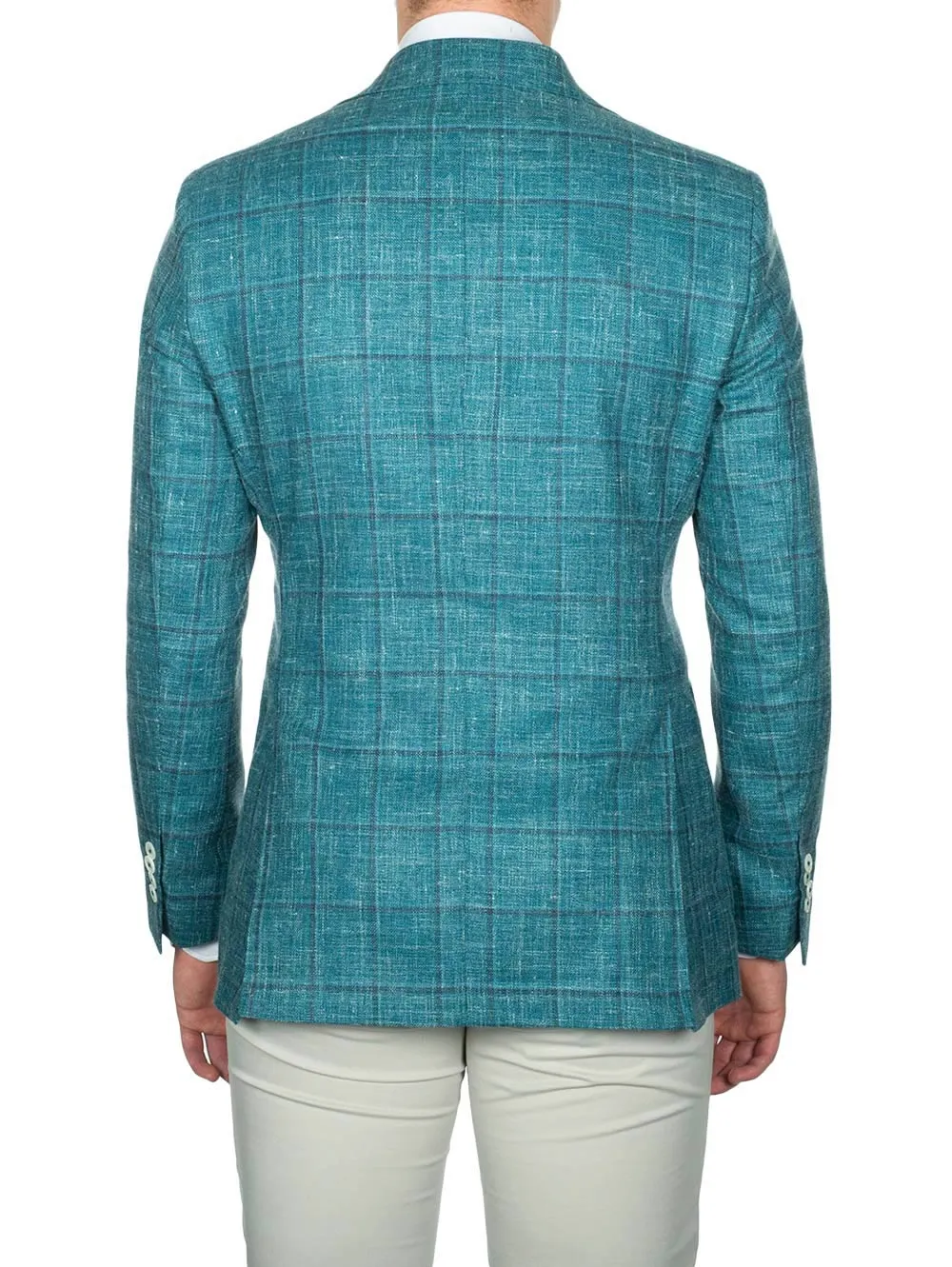 DelFino Check Jacket Aqua