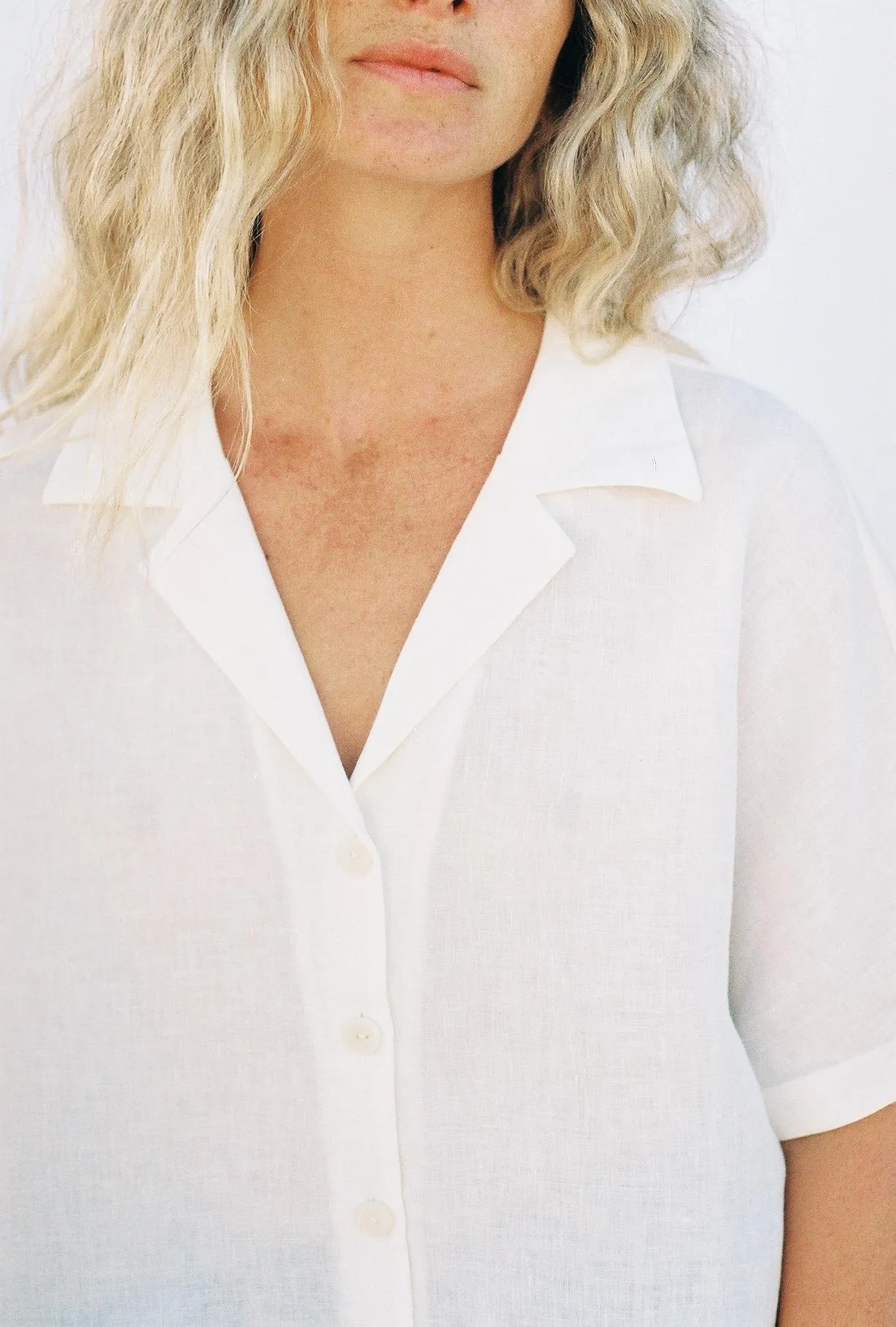 Elise Linen Blouse Ecru