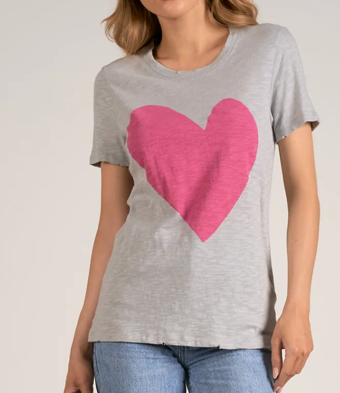 ELN Heart Tee-Grey