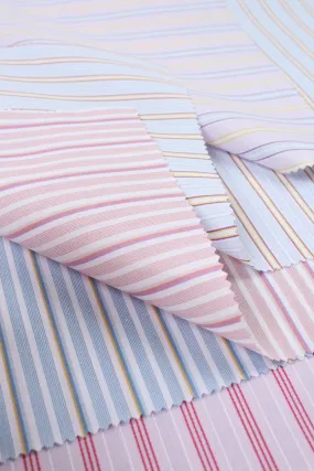 Fancy Organic Cotton Stripes Poplin - 6 Variants Available