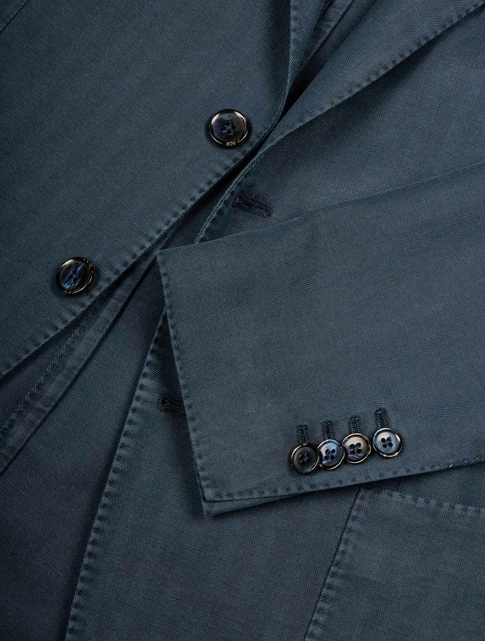 Herringbone Unlined Jacket Blue