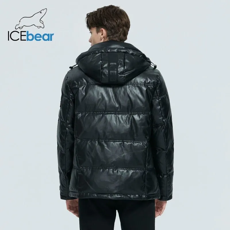 ICEbear Pro Winter Men's Jacket Faux Leather Padded Jacket