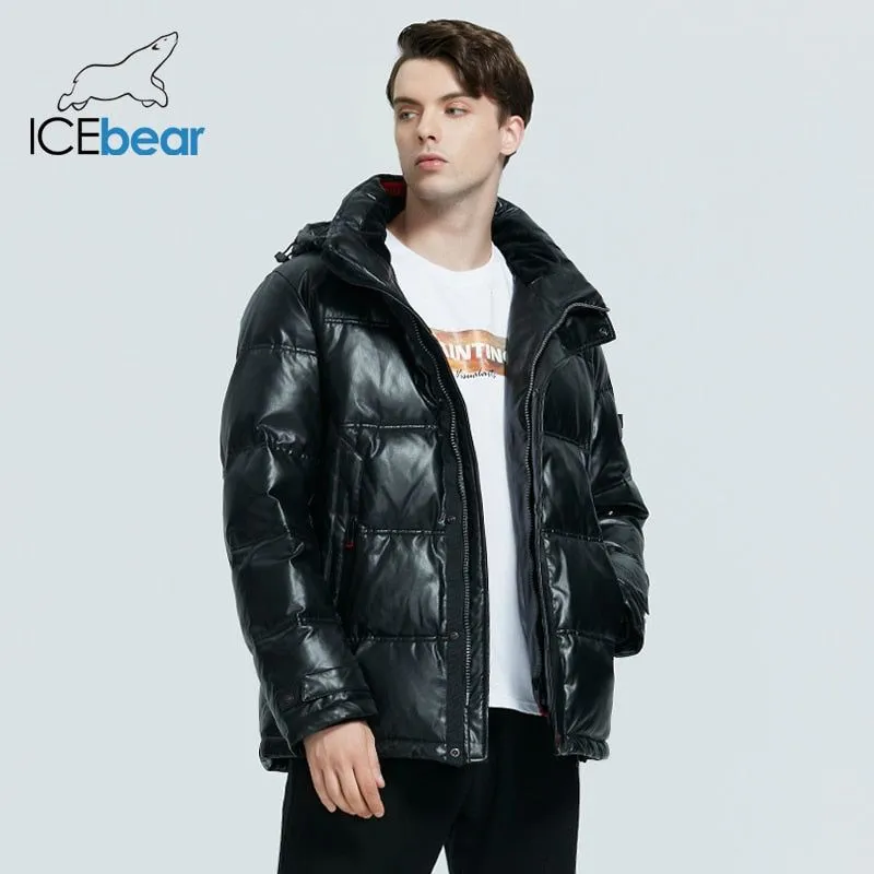 ICEbear Pro Winter Men's Jacket Faux Leather Padded Jacket