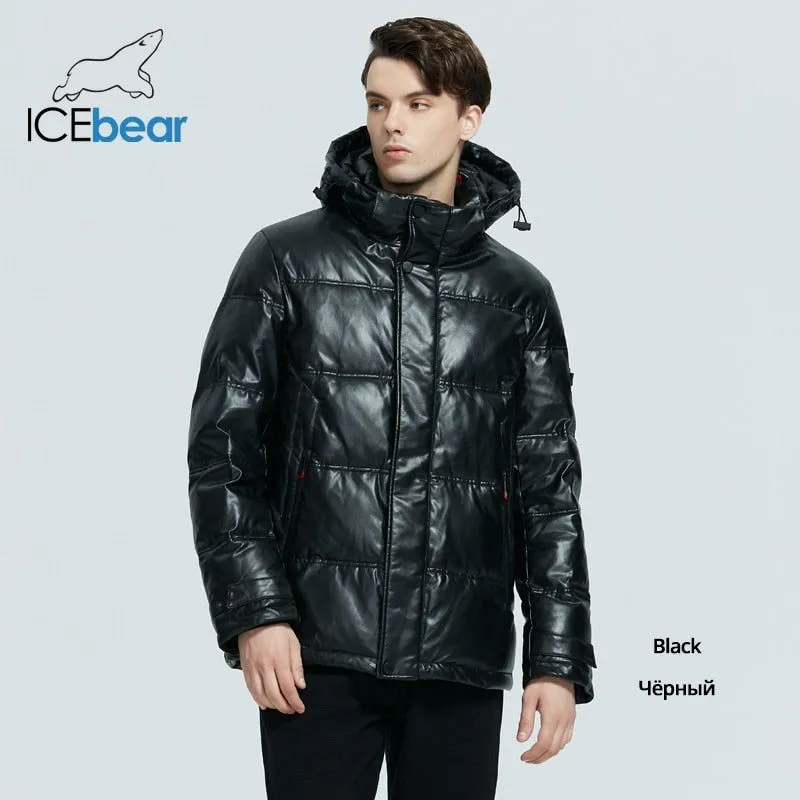 ICEbear Pro Winter Men's Jacket Faux Leather Padded Jacket