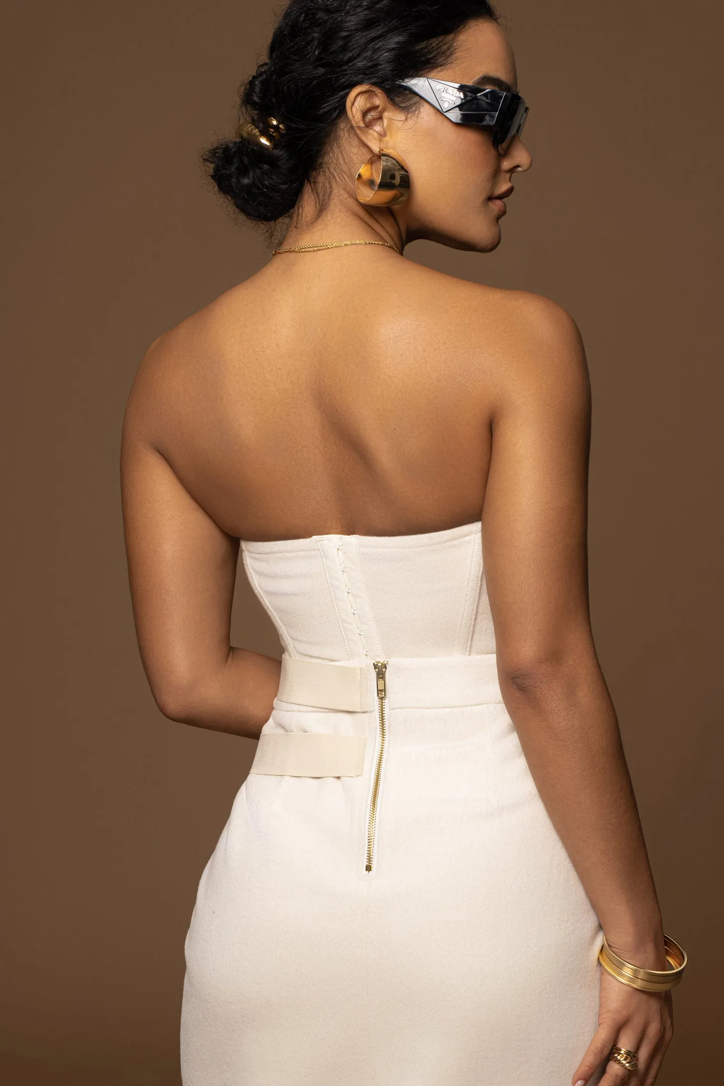 Ivory ALL YOU NEED WOVEN CORSET