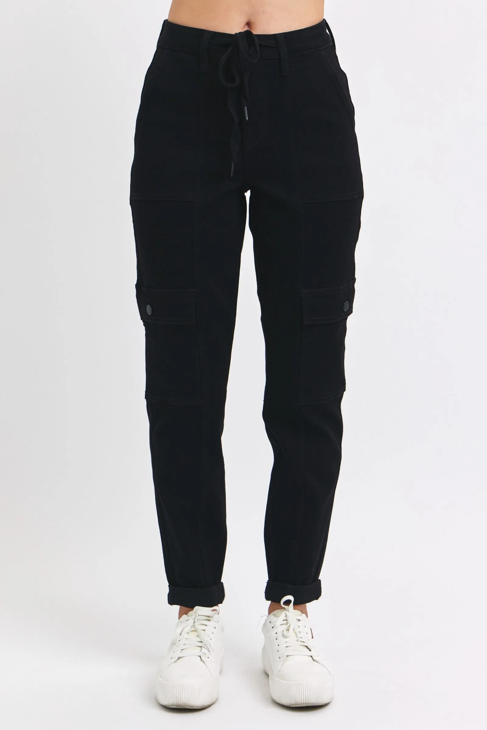 Judy Blue Reg/Plus High Waist Black Cargo Joggers