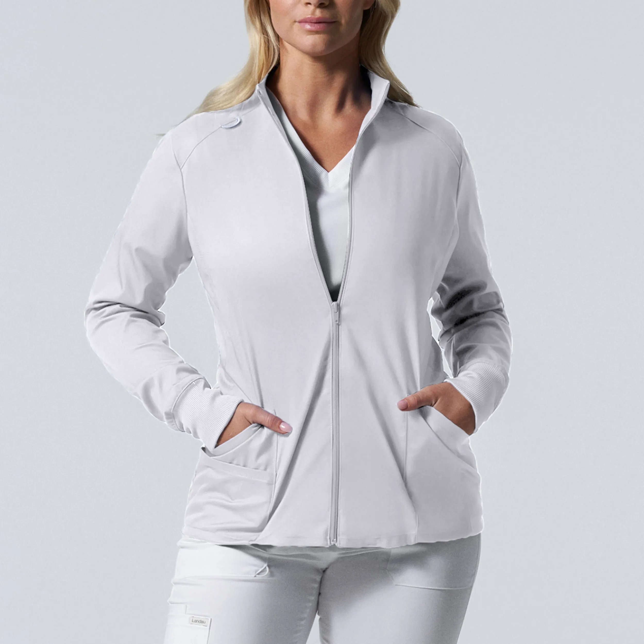 Landau ProFlex Womens 3-Pocket Scrub Jacket