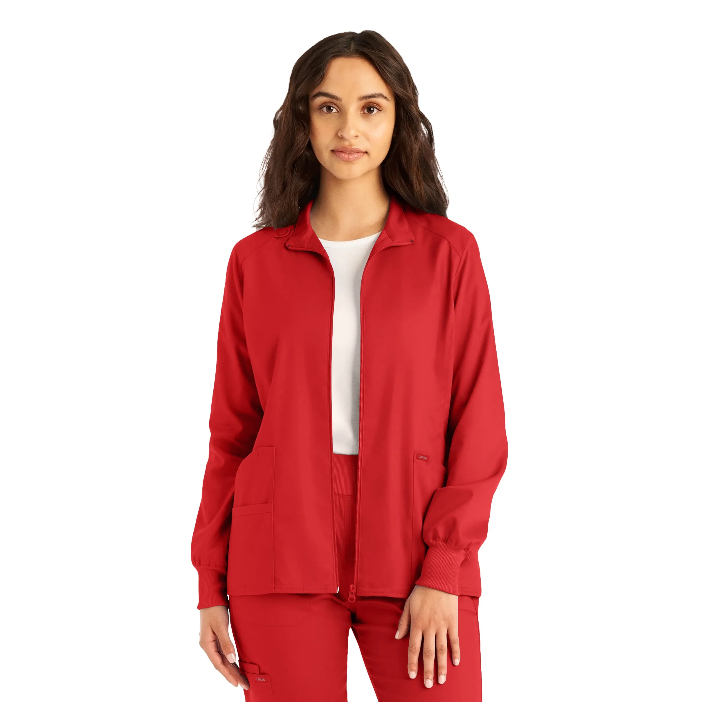 Landau ProFlex Womens 3-Pocket Scrub Jacket