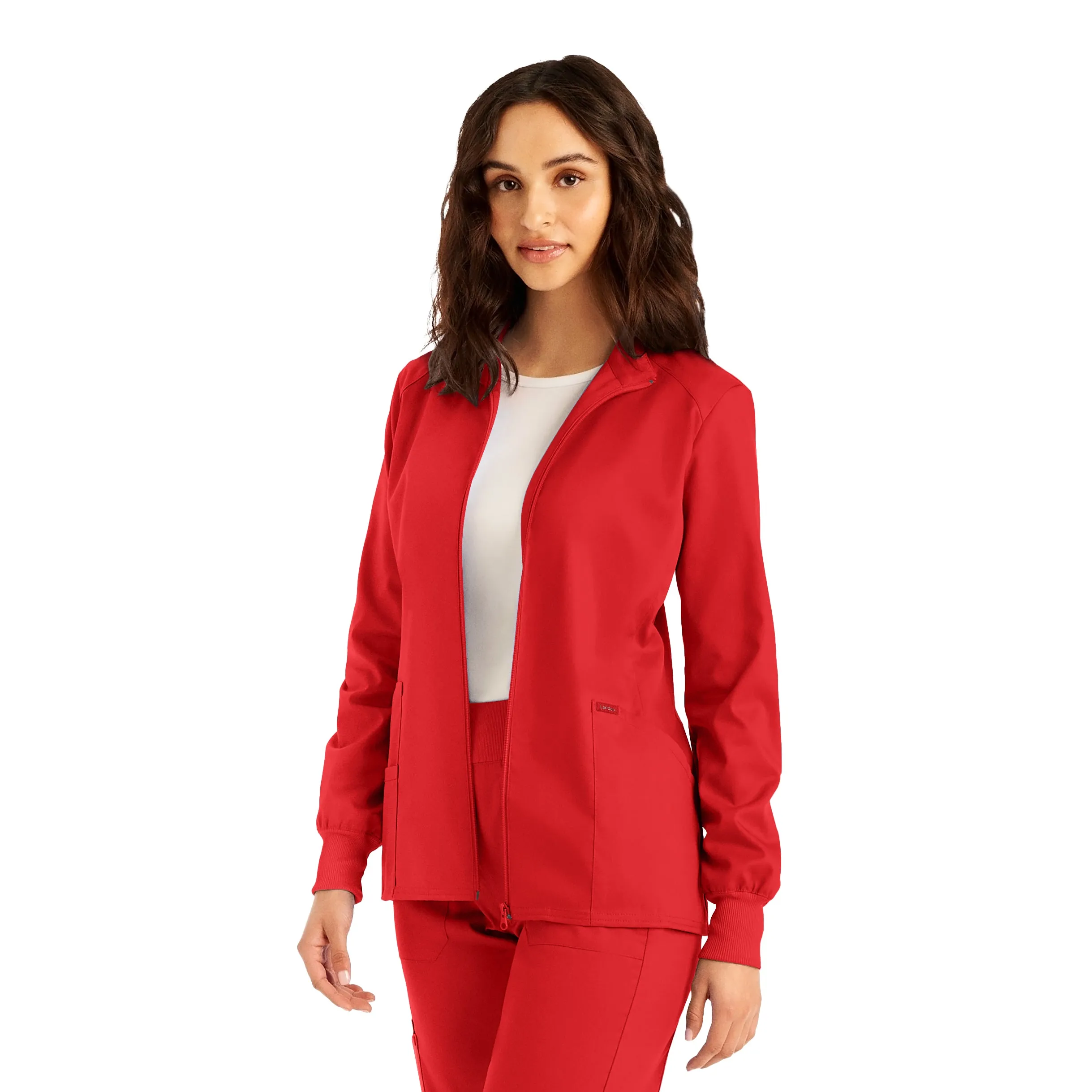 Landau ProFlex Womens 3-Pocket Scrub Jacket