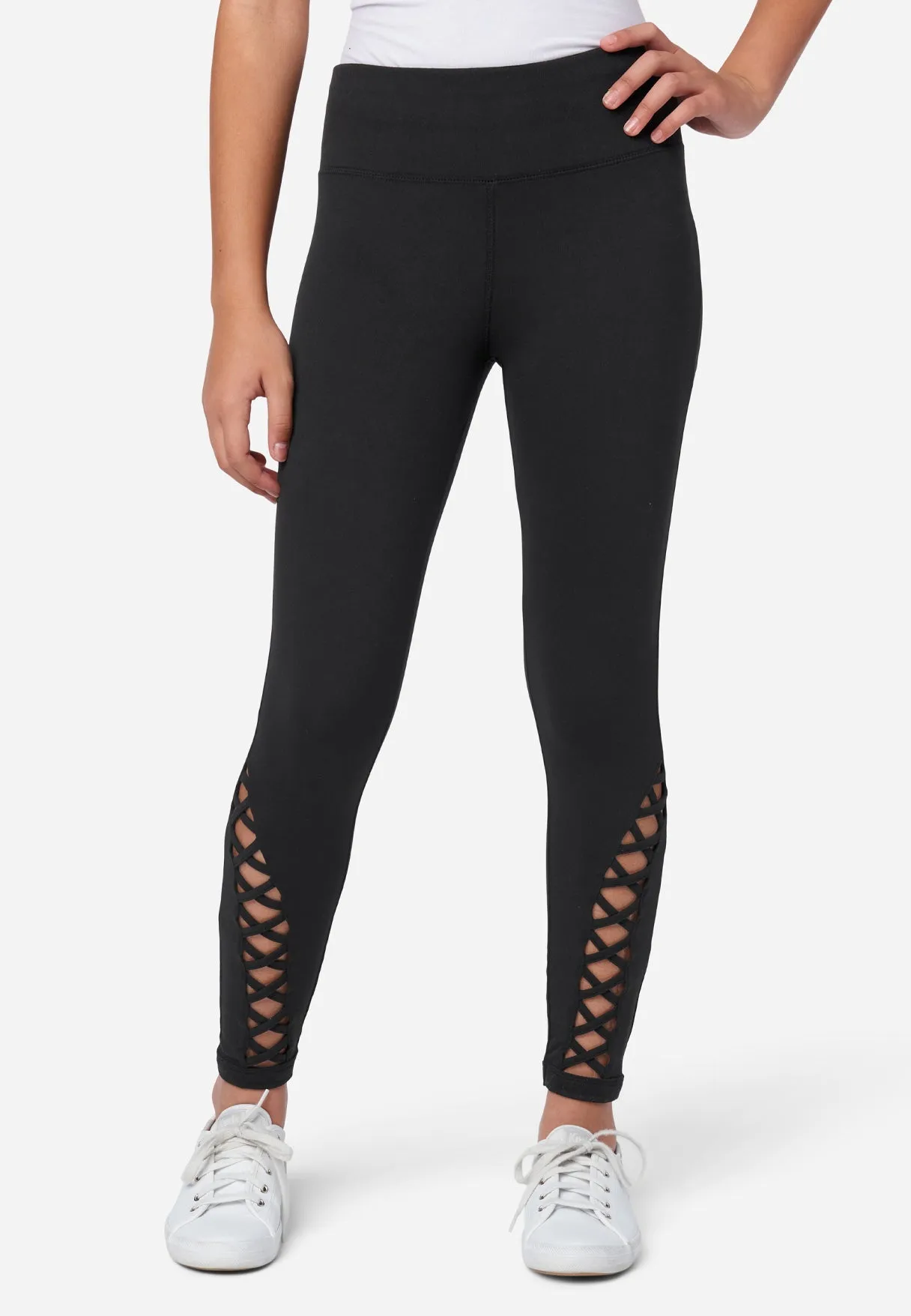 Lattice Ankle Detail Legging