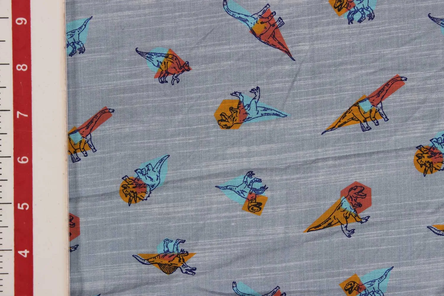 Light Blue Cotton Slub Fabric