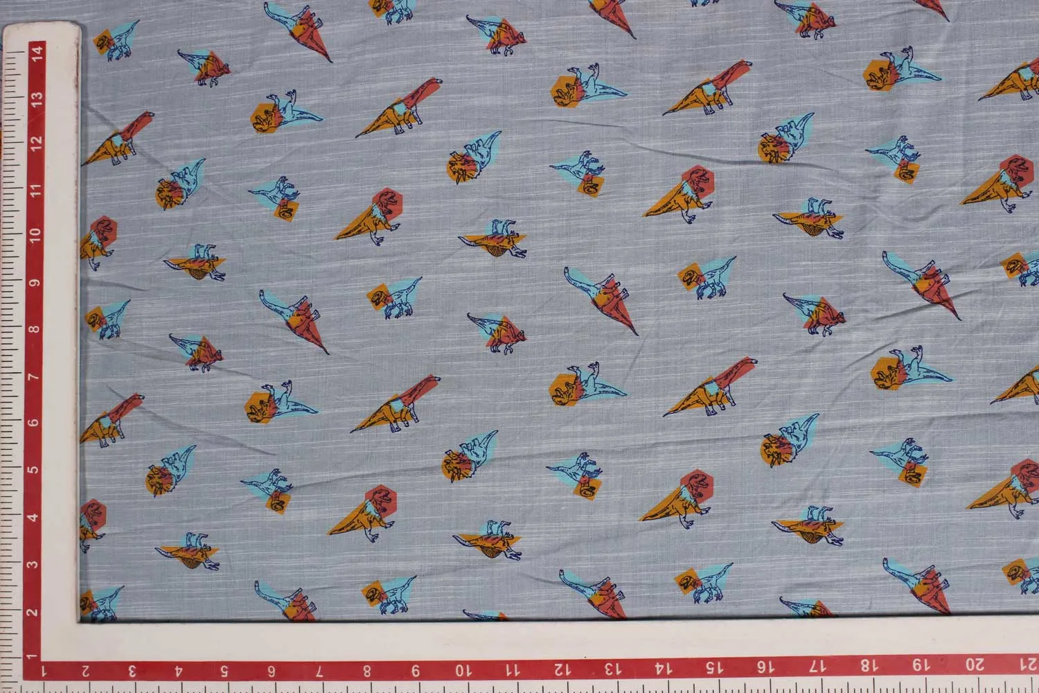 Light Blue Cotton Slub Fabric