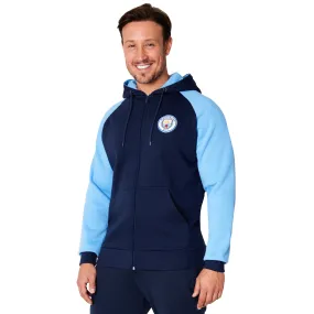 Manchester City F.C. Mens Zip Up Hoodie with Pockets