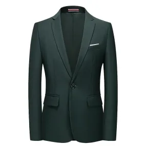 Men Blazer - 1-Button Style Blazer - Green