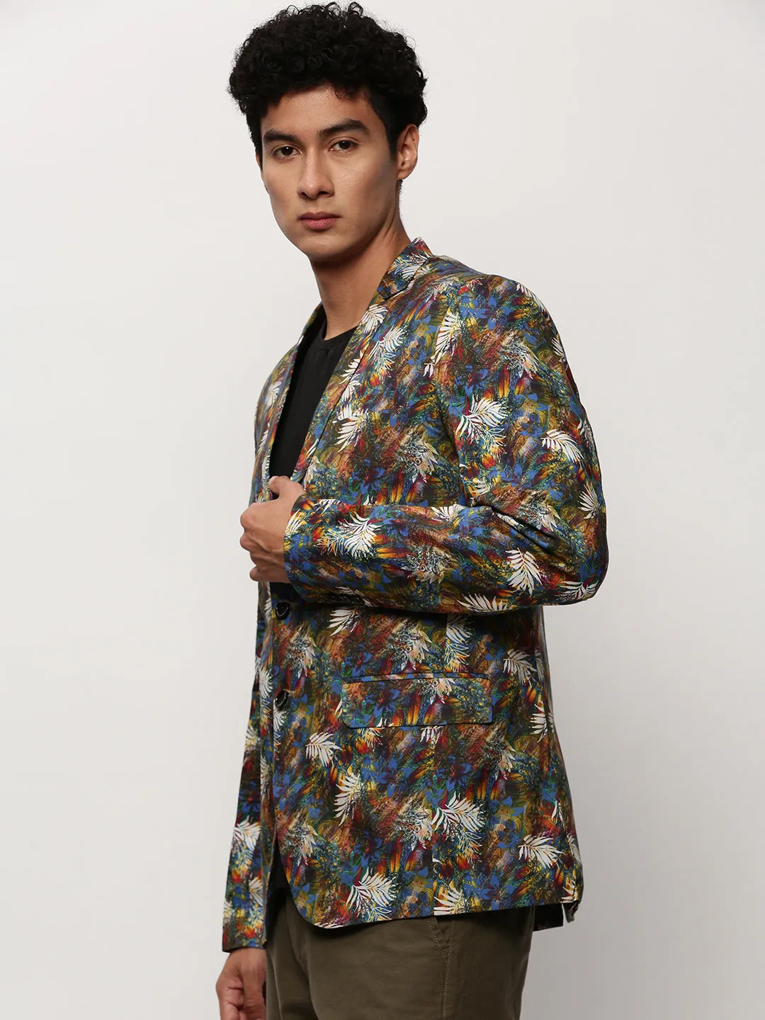 Men Multi Printed Casual Blazers