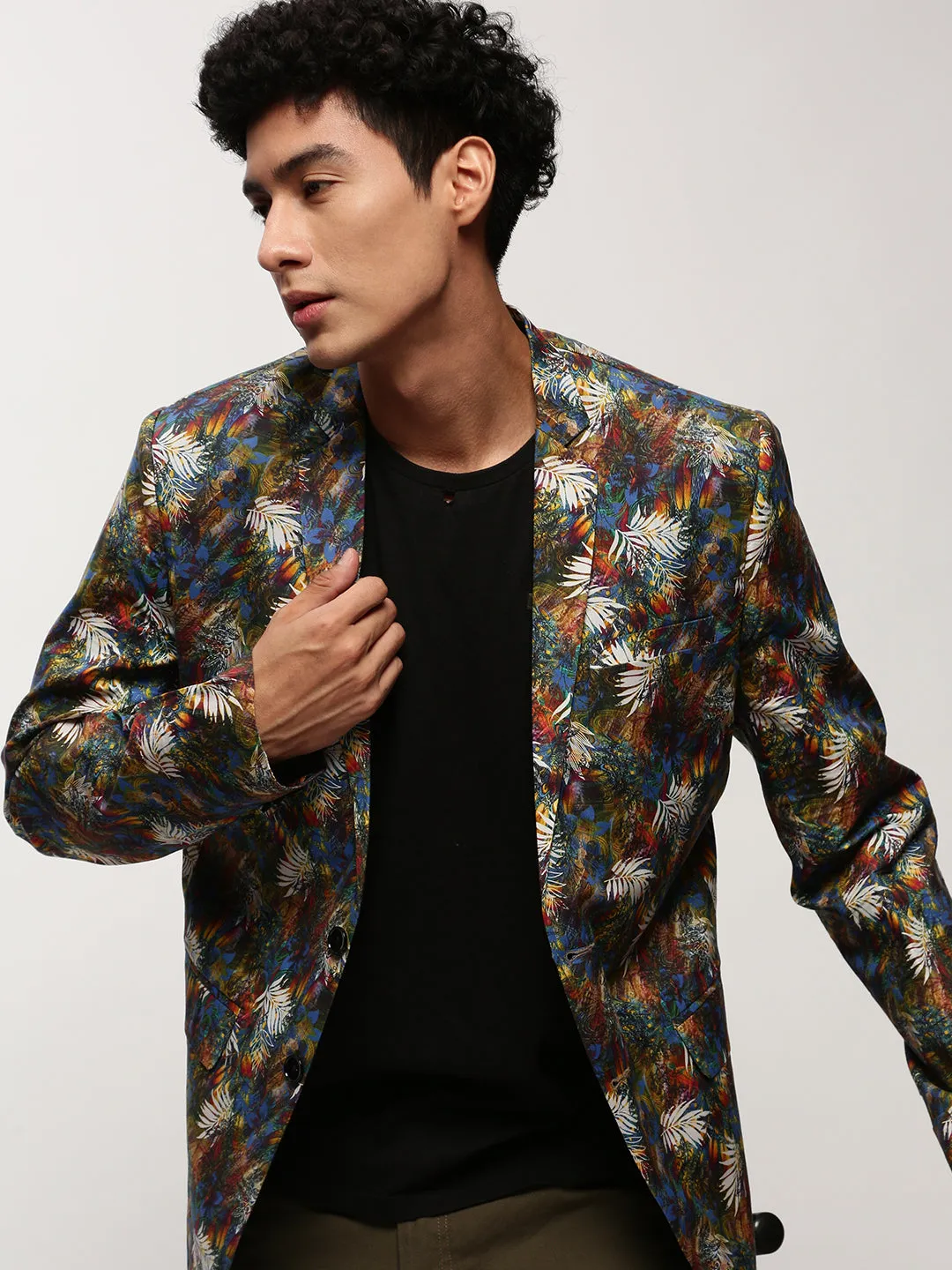 Men Multi Printed Casual Blazers