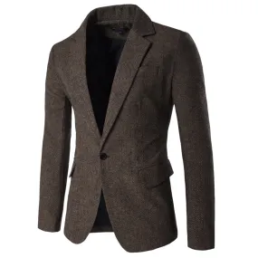 Men's Autumn Smart Casual Slim Fit Single-Button Blazer