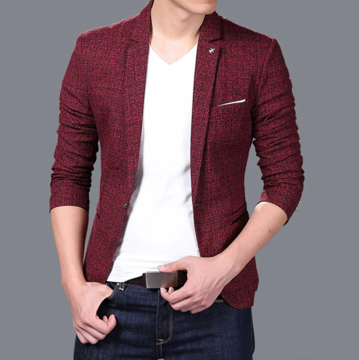 Men's Cotton & Wool Casual Blazer