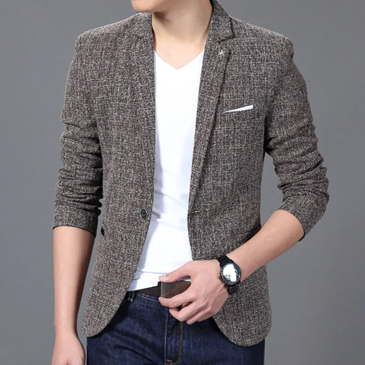 Men's Cotton & Wool Casual Blazer