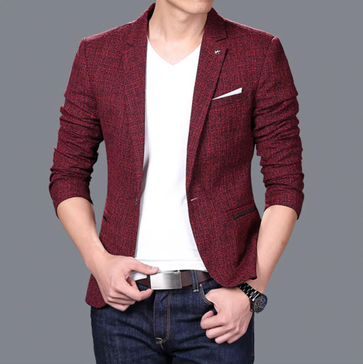 Men's Cotton & Wool Casual Blazer