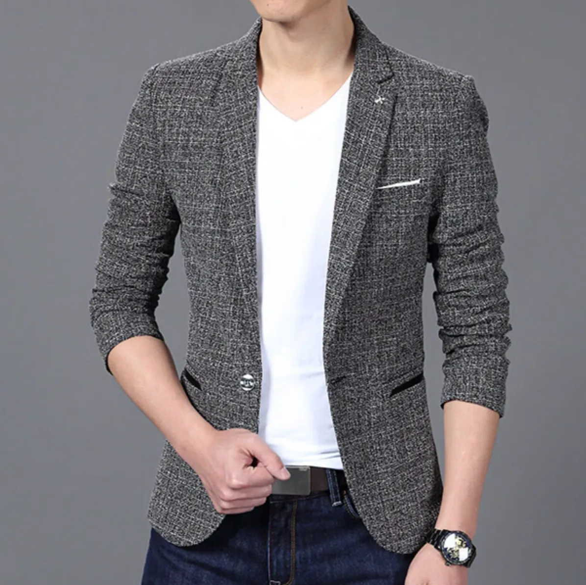 Men's Cotton & Wool Casual Blazer