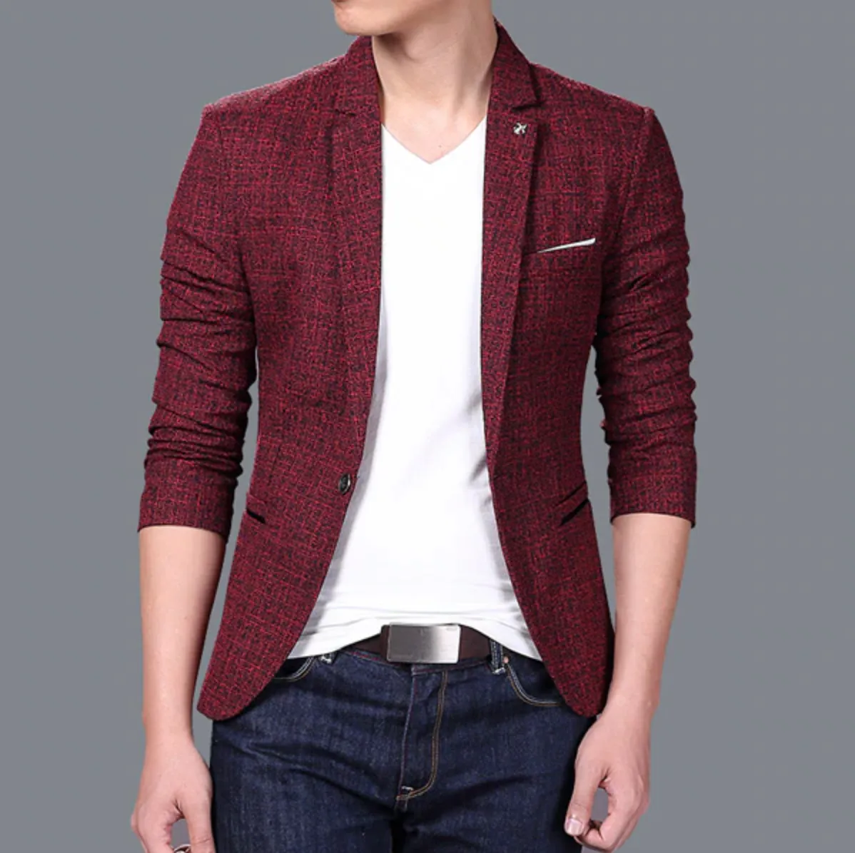 Men's Cotton & Wool Casual Blazer