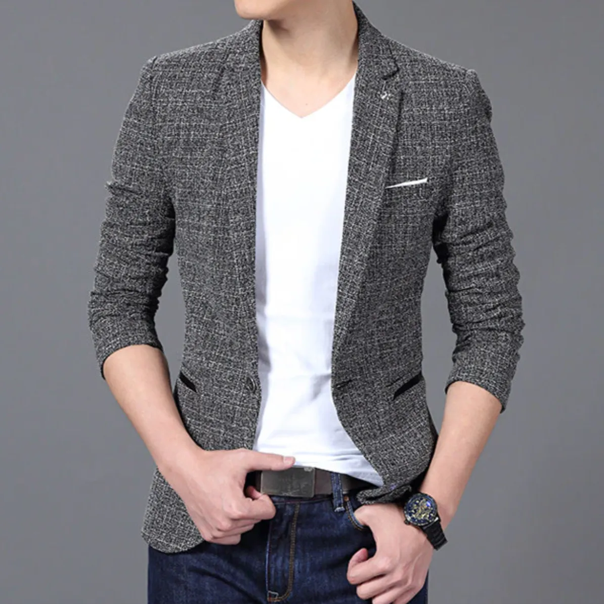 Men's Cotton & Wool Casual Blazer