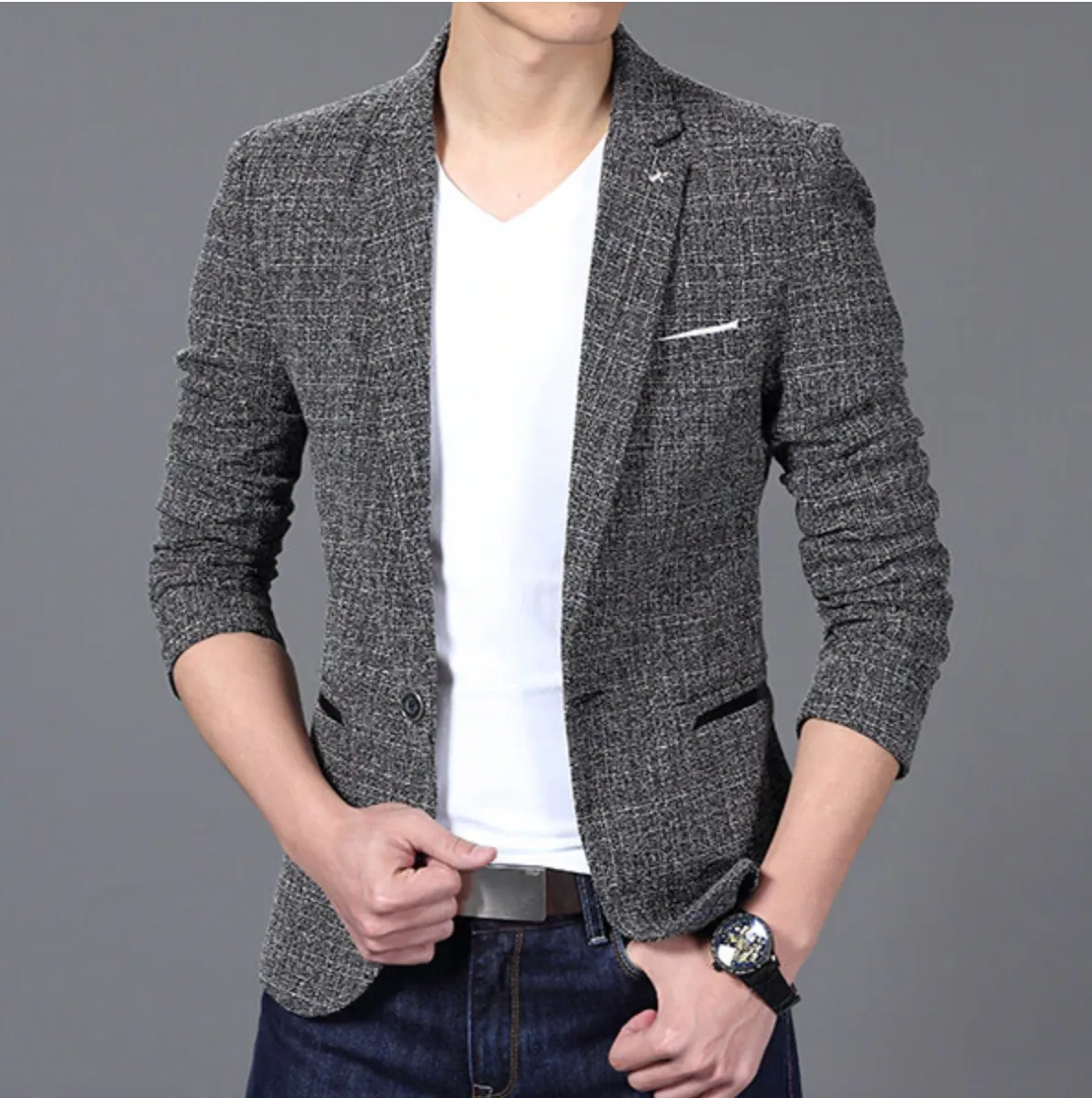 Men's Cotton & Wool Casual Blazer