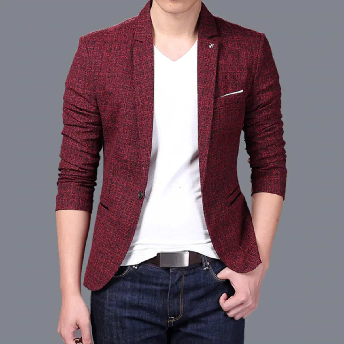 Men's Cotton & Wool Casual Blazer