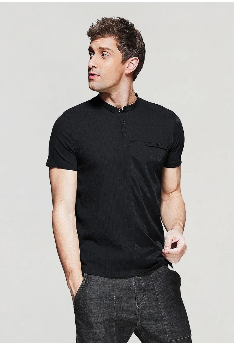 Men's Summer Casual Patchwork T-Shirt