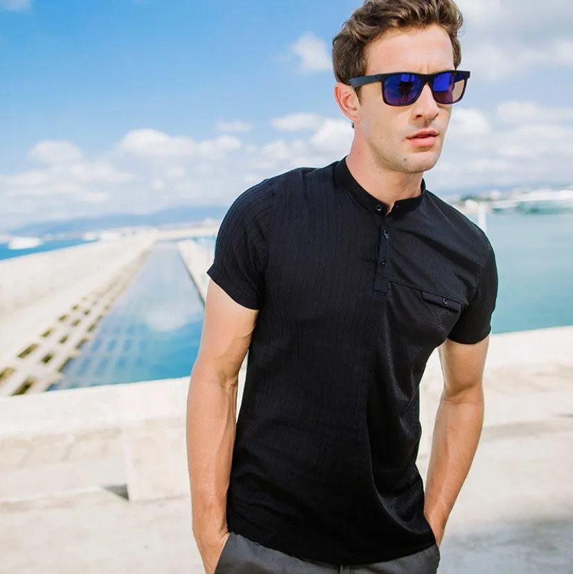 Men's Summer Casual Patchwork T-Shirt