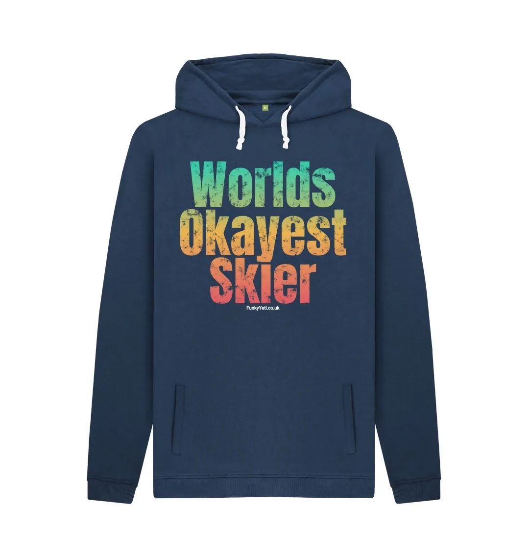 Men's Worlds Okayest Skier Organic Pullover Hoodie