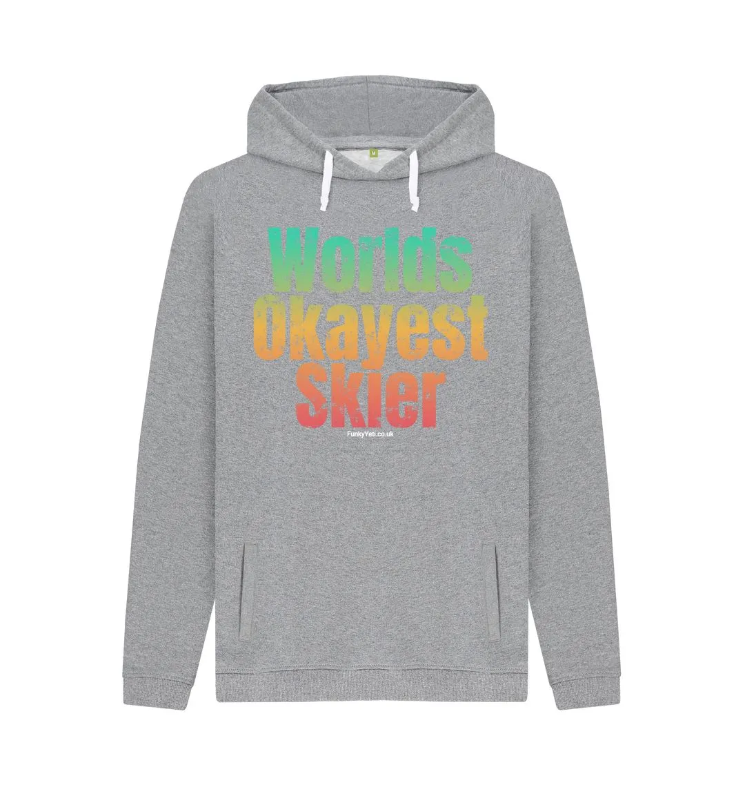 Men's Worlds Okayest Skier Organic Pullover Hoodie