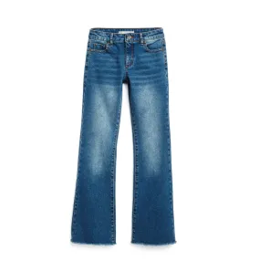 Mid Rise Medium Wash Flare Jeans