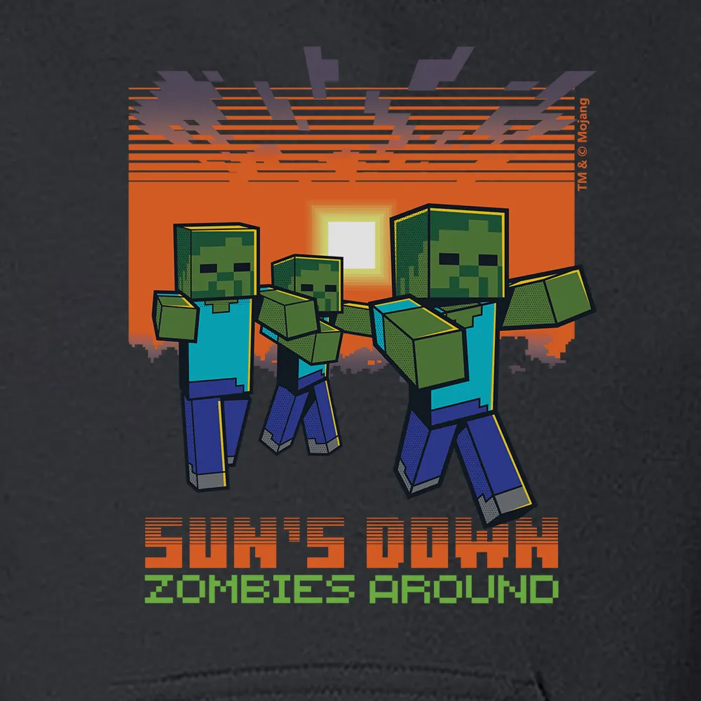 Minecraft Jolly Mobs Zombies Around Kids Pullover Hoodie