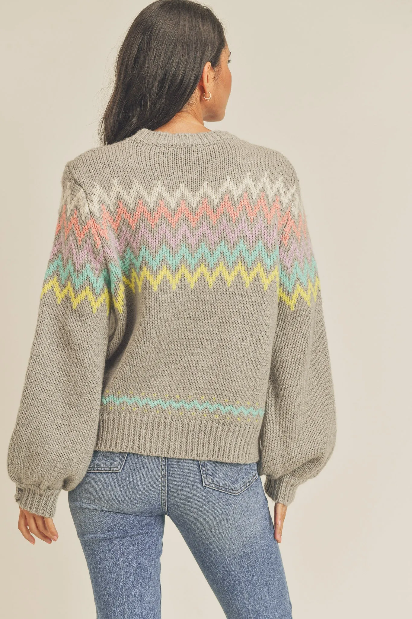 MULTICOLOUR ZIG ZAG STRIPE SWEATER