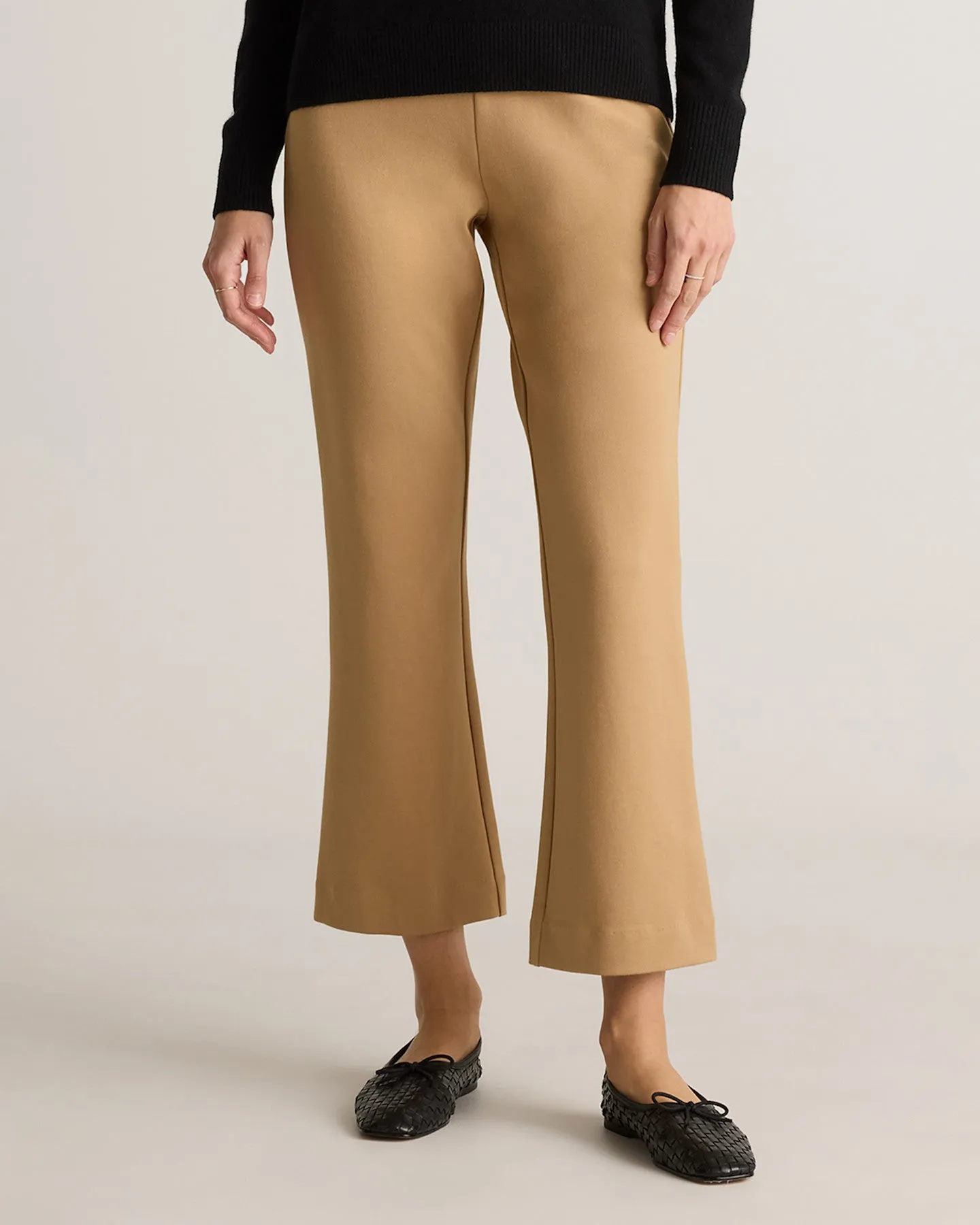 Organic Cotton Double Knit Kick Flare Pants